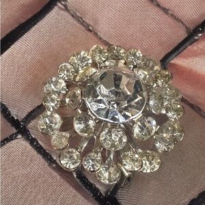 Coro Silver Crystal Brooch